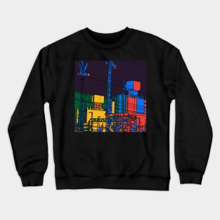 Robot head Towerblocks Crewneck Sweatshirt